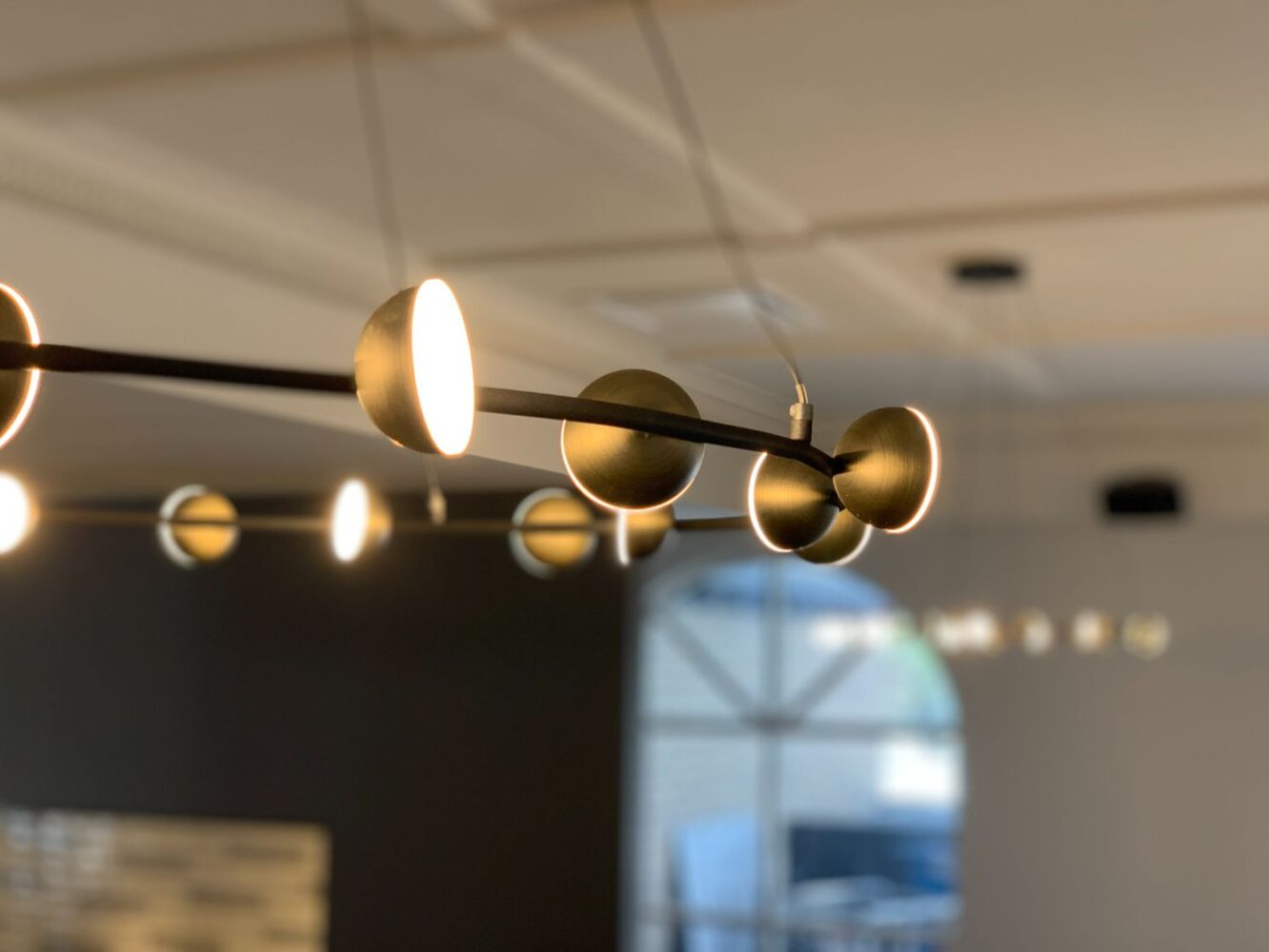 Commercial electricians installing lighting in a Melbourne building